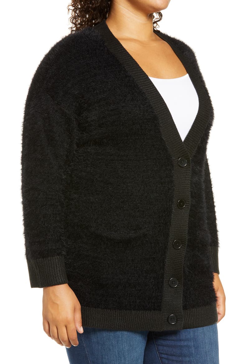 Supersoft Social Cardigan, Alternate, color, BLACK