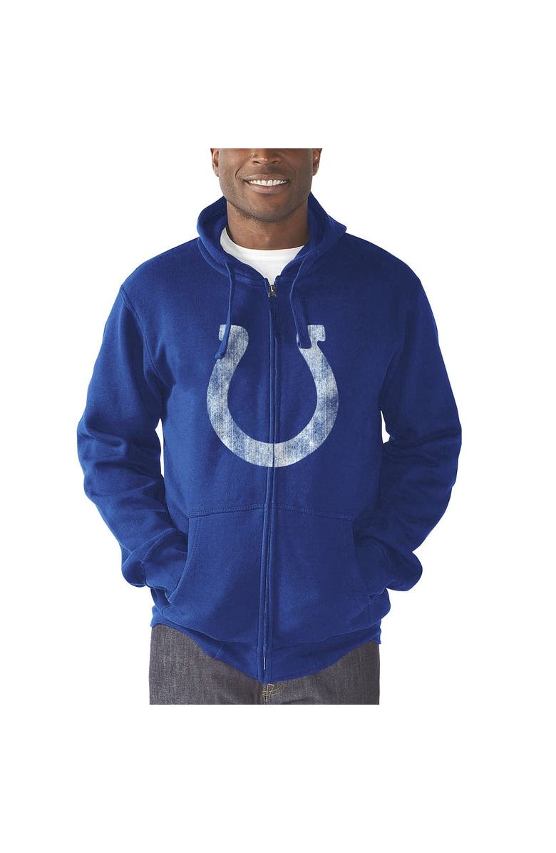 STARTER Men's G-III Sports by Carl Banks Royal Indianapolis Colts Primary Logo Full-Zip Hoodie, Alternate, color, Royal