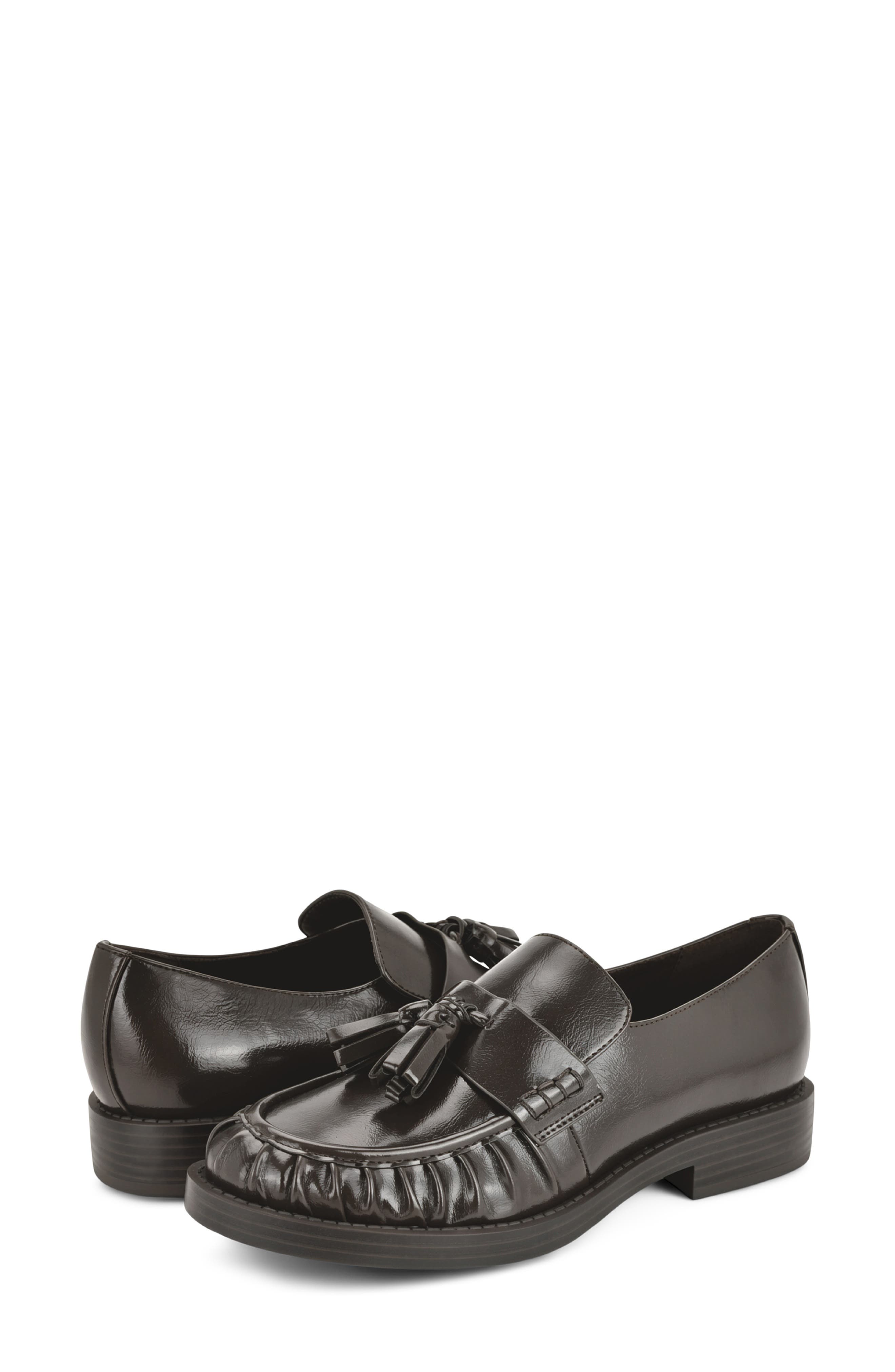 Gersen Tassel Loafer, Alternate, color, DARK BROWN