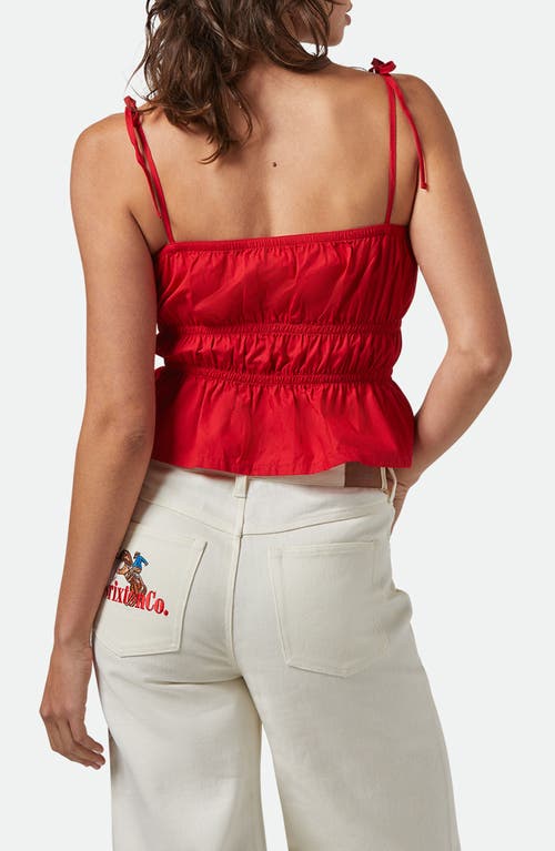 Brixton Eden Smock Cotton Top In Red