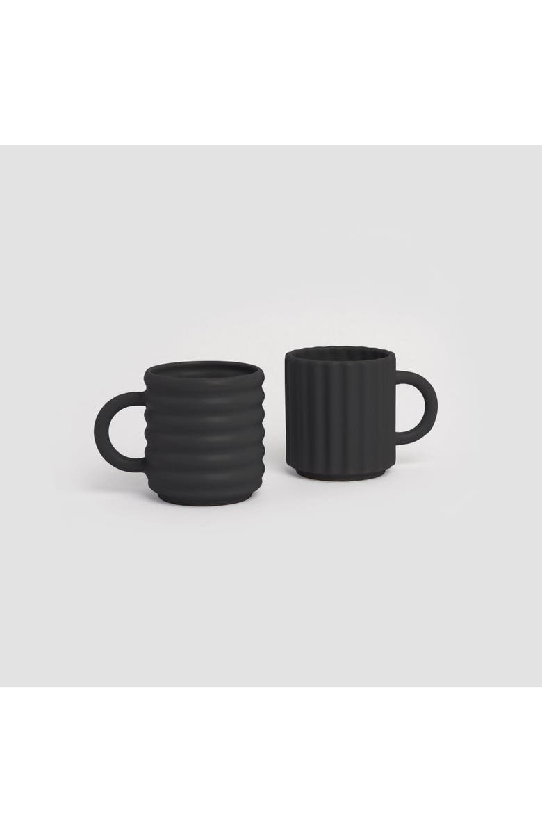 Form & Seek Ripple Mugs - Set of 2, Main, color, Black