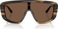 Dolce&Gabbana 128mm Rectangular Shield Sunglasses
