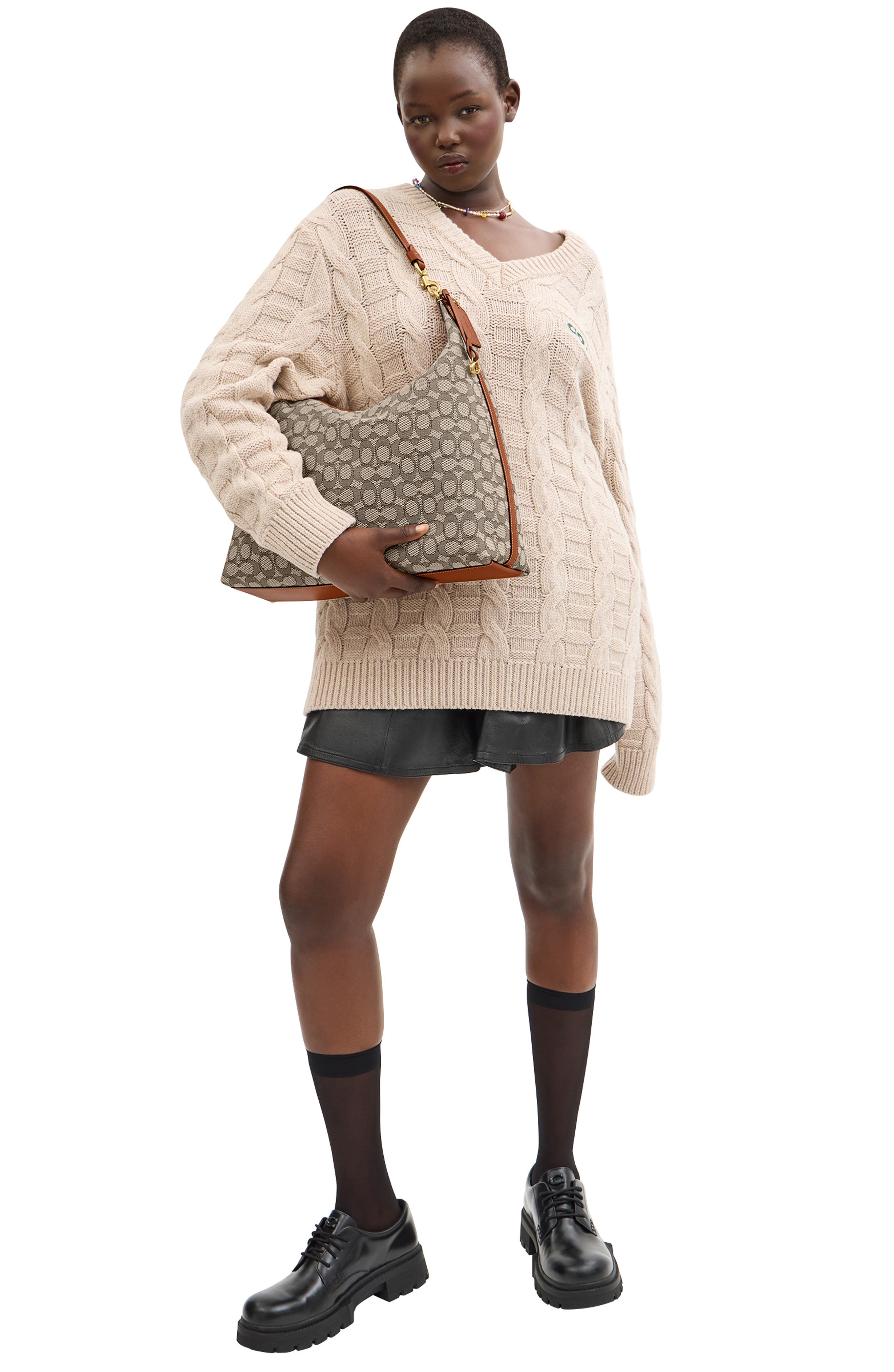 COACH Juliet Signature Jacquard Shoulder Bag, Alternate, color, 