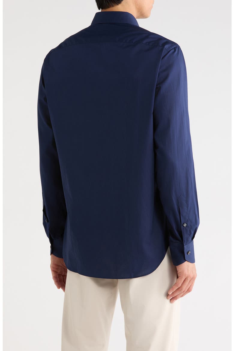 Cotton Dress Shirt, Alternate, color, NAVY