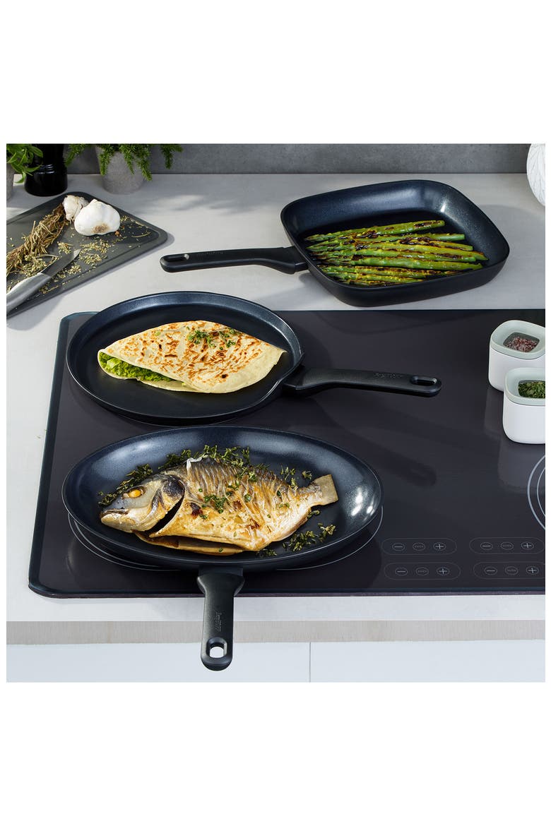 Dina Helix 3-Piece Cookware Set, Alternate, color, BLACK