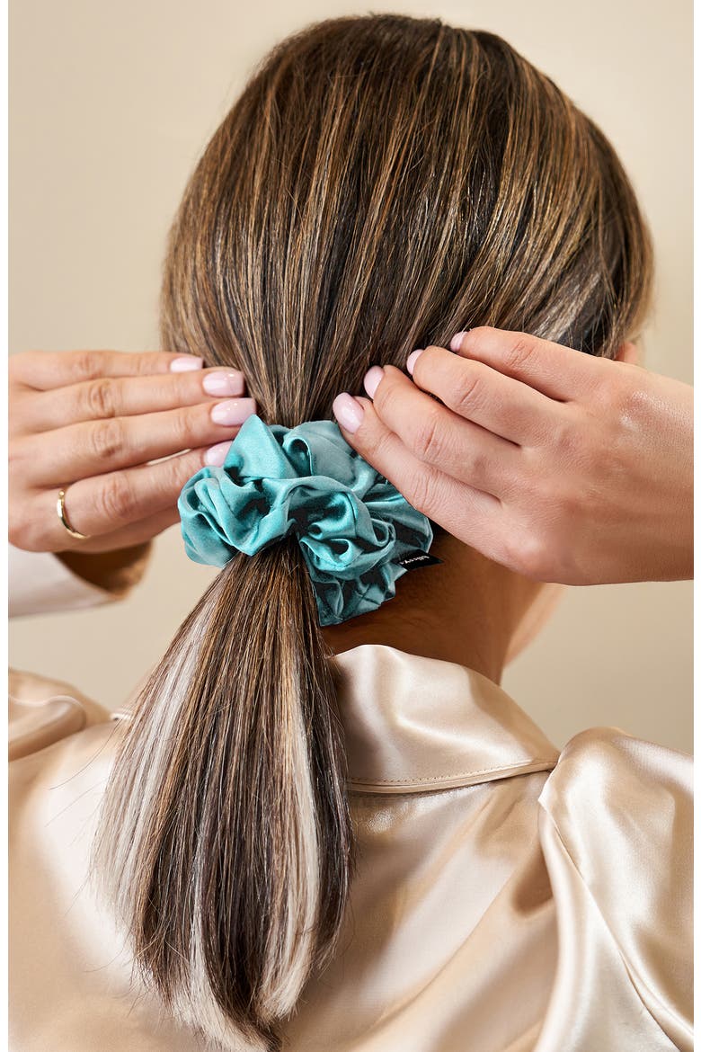 3-Pack Silk Scrunchies, Alternate, color, MINT