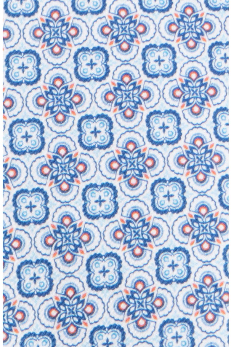 Logan Print Button-Up Shirt, Alternate, color, BLUE/ PINK FLORAL TILE