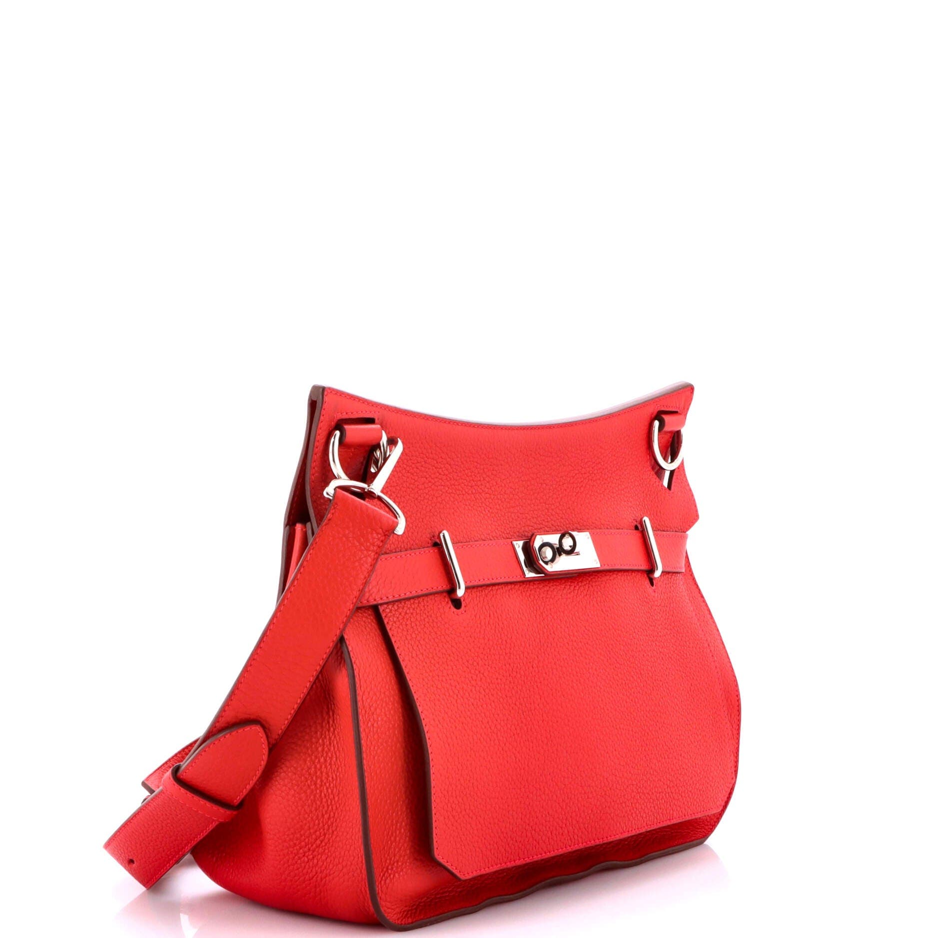 Pre-Owned Hermes Jypsiere Bag Clemence 34, Alternate, color, Rouge Casaque