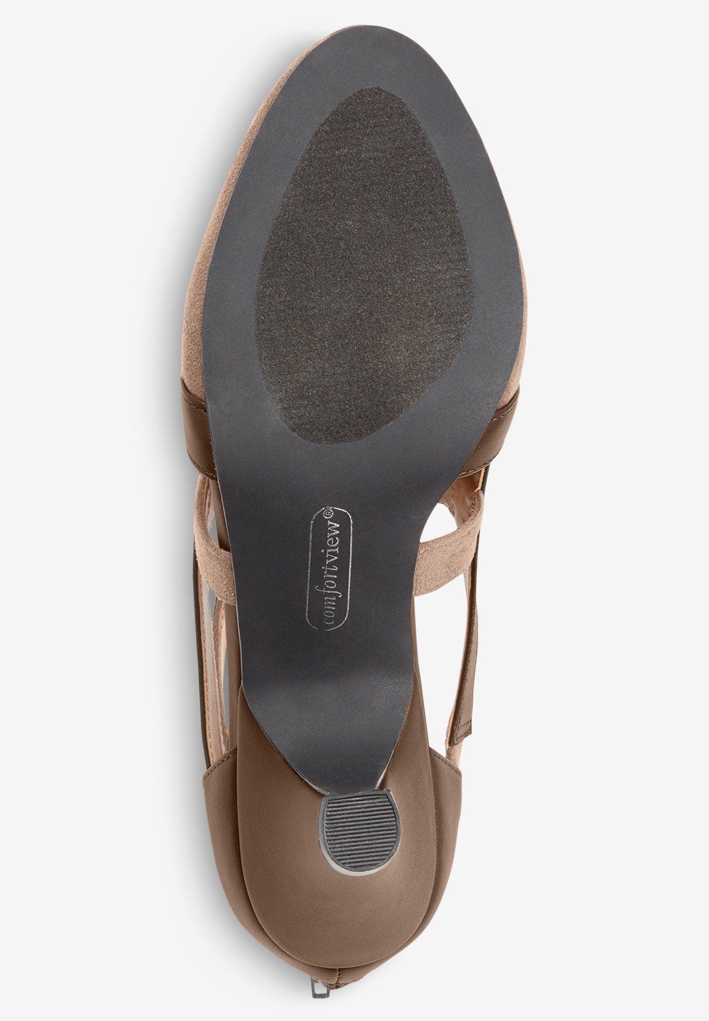 The Sage Suede Like Shootie Pump, Alternate, color, DARK TAUPE
