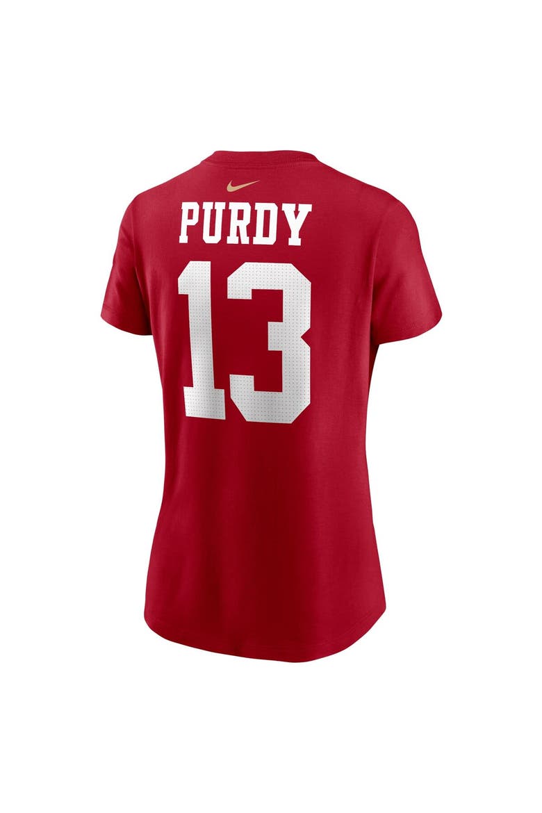 Women's Nike Brock Purdy Scarlet San Francisco 49ers Player Name & Number T-Shirt, Alternate, color, Scarlet