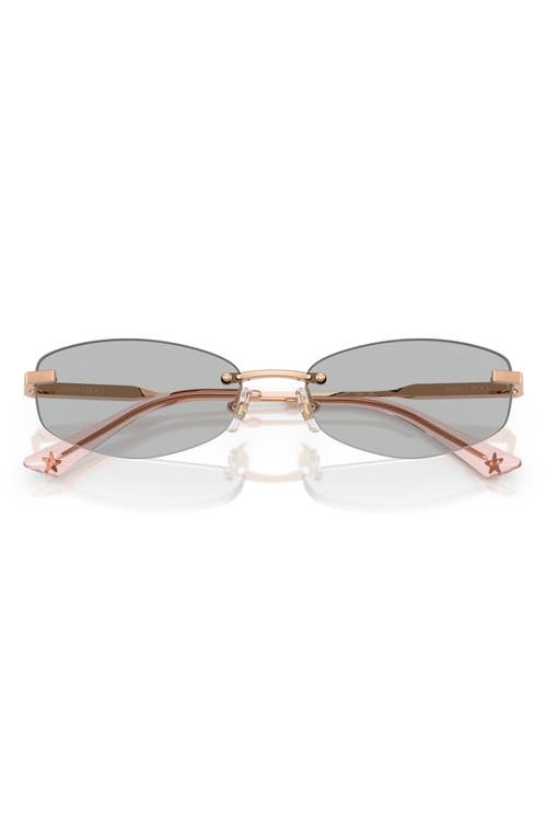 Jimmy Choo Eyewear Frameless Sunglasses In Rose Gold