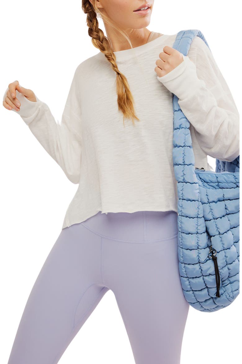 FP Movement My Time Layer Open Back Crop Top, Main, color, WHITE
