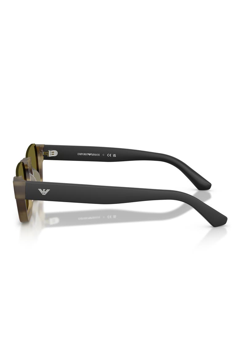 58mm Rectangle Sunglasses, Alternate, color, HAVANA GREEN / GREEN