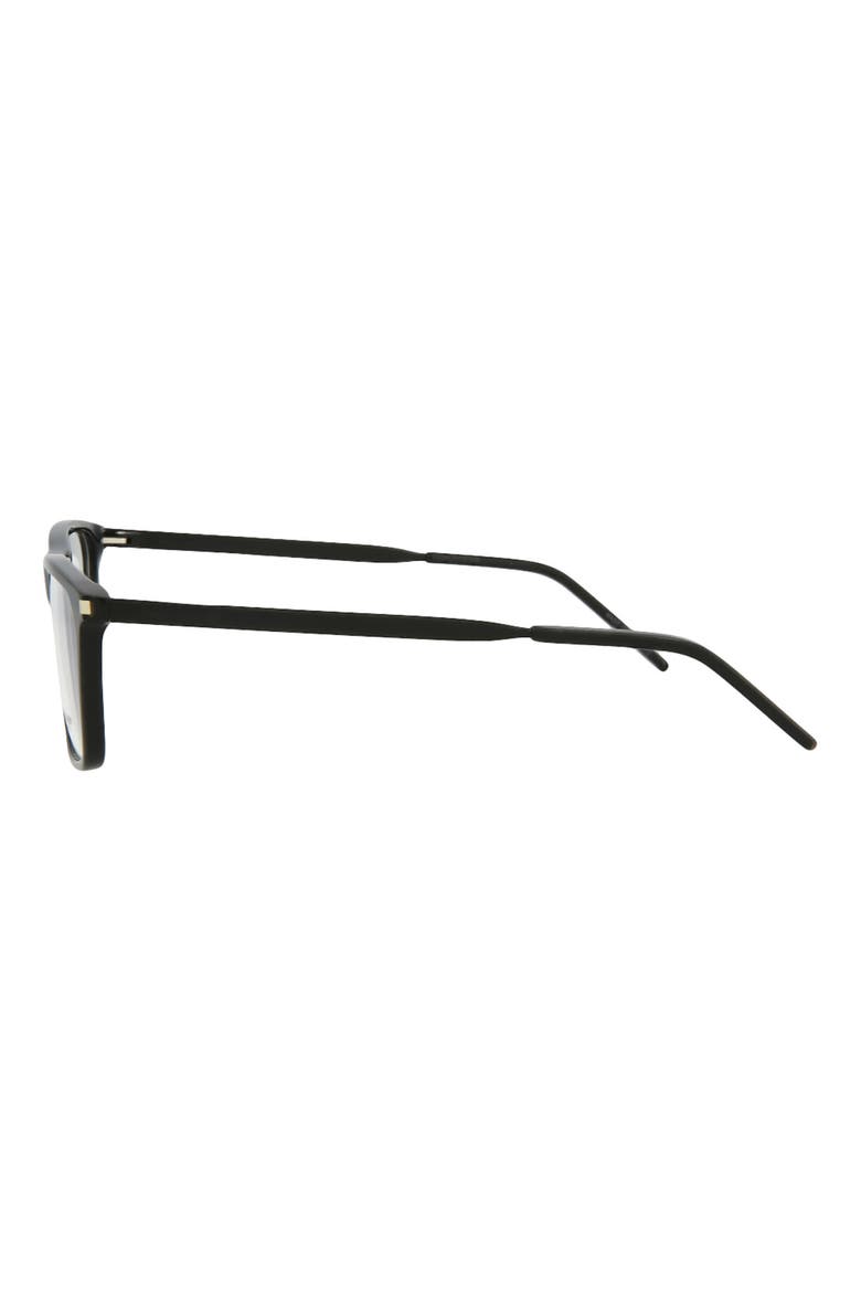 56mm Rectangle Optical Frames, Alternate, color, BLACK BLACK TRANSPARENT