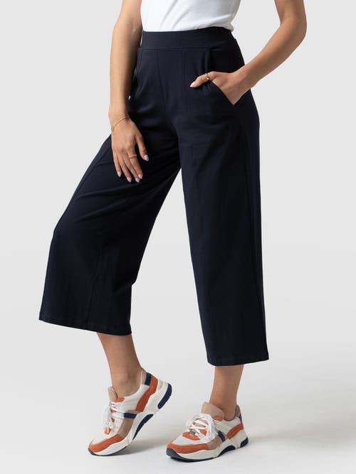 Saint + Sofia Cara Wide Leg Culotte In Blue