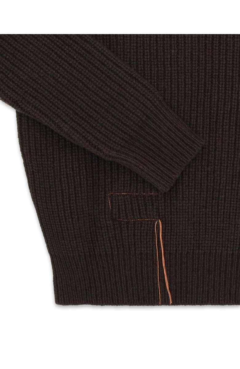 Fortela Leona High Neck Wool and Cashmere Sweater, Alternate, color, Brown