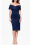 Off the Shoulder Scuba Knit Cocktail Dress