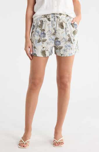 Melrose and Market Floral Cotton Blend Pull-On Shorts