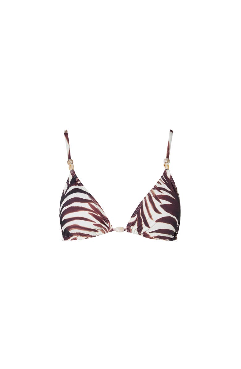 Malina Sanja Beaded Triangle Bikini Top, Alternate, color, Burnt Leaf