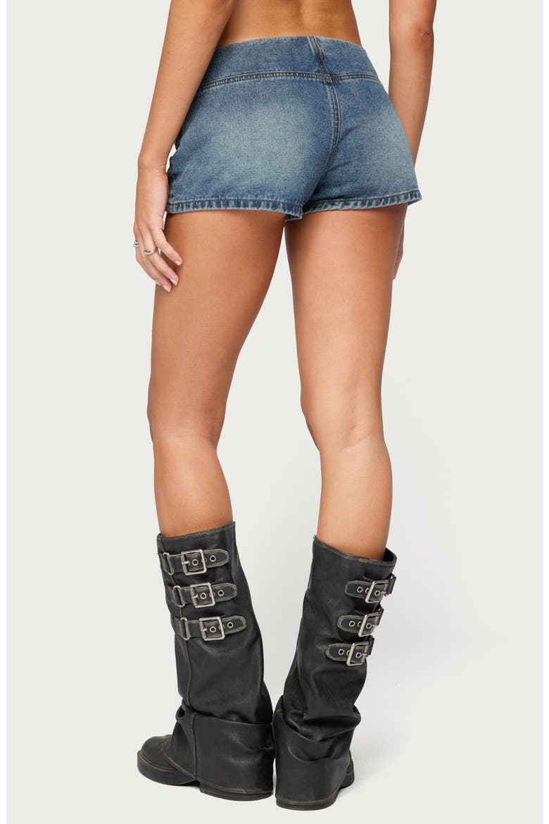 Jazzy Low Rise Denim Shorts, Alternate, color, LIGHT-BLUE-WASHED