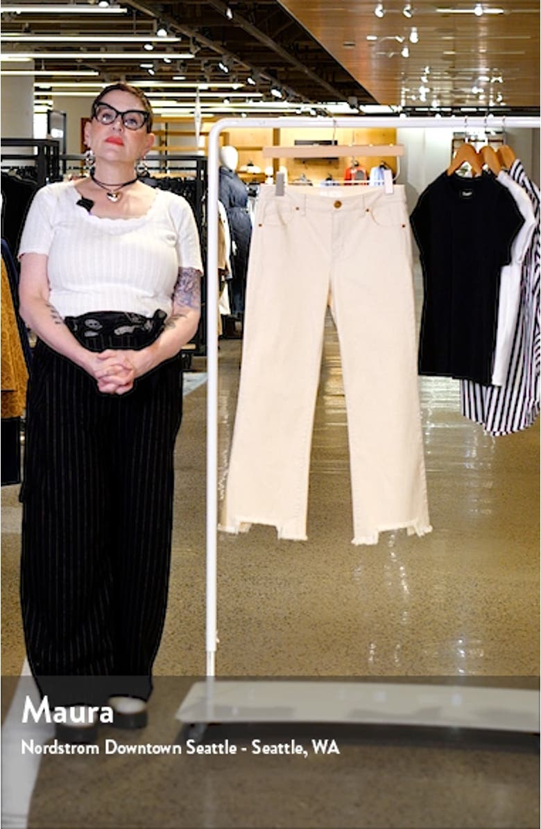 Step Hem Demi Fray Bootcut Jeans, sales video thumbnail