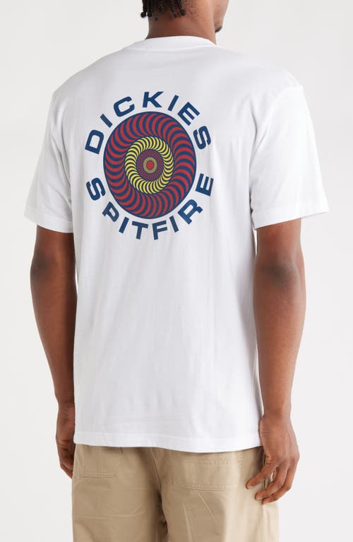 Dickies X Spitfire Cotton Graphic T-shirt In White