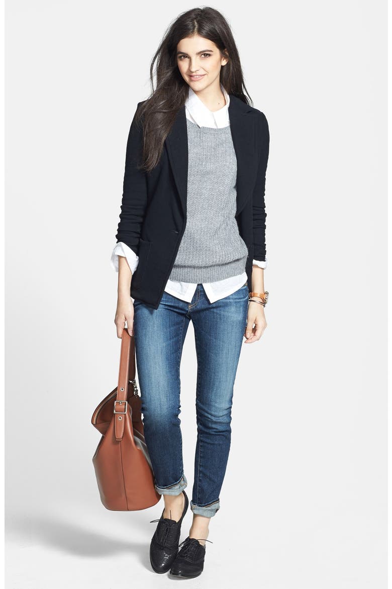 'The Stilt' Cigarette Leg Stretch Jeans (Nordstrom Exclusive), Alternate, color, 11Y INTRIGUE