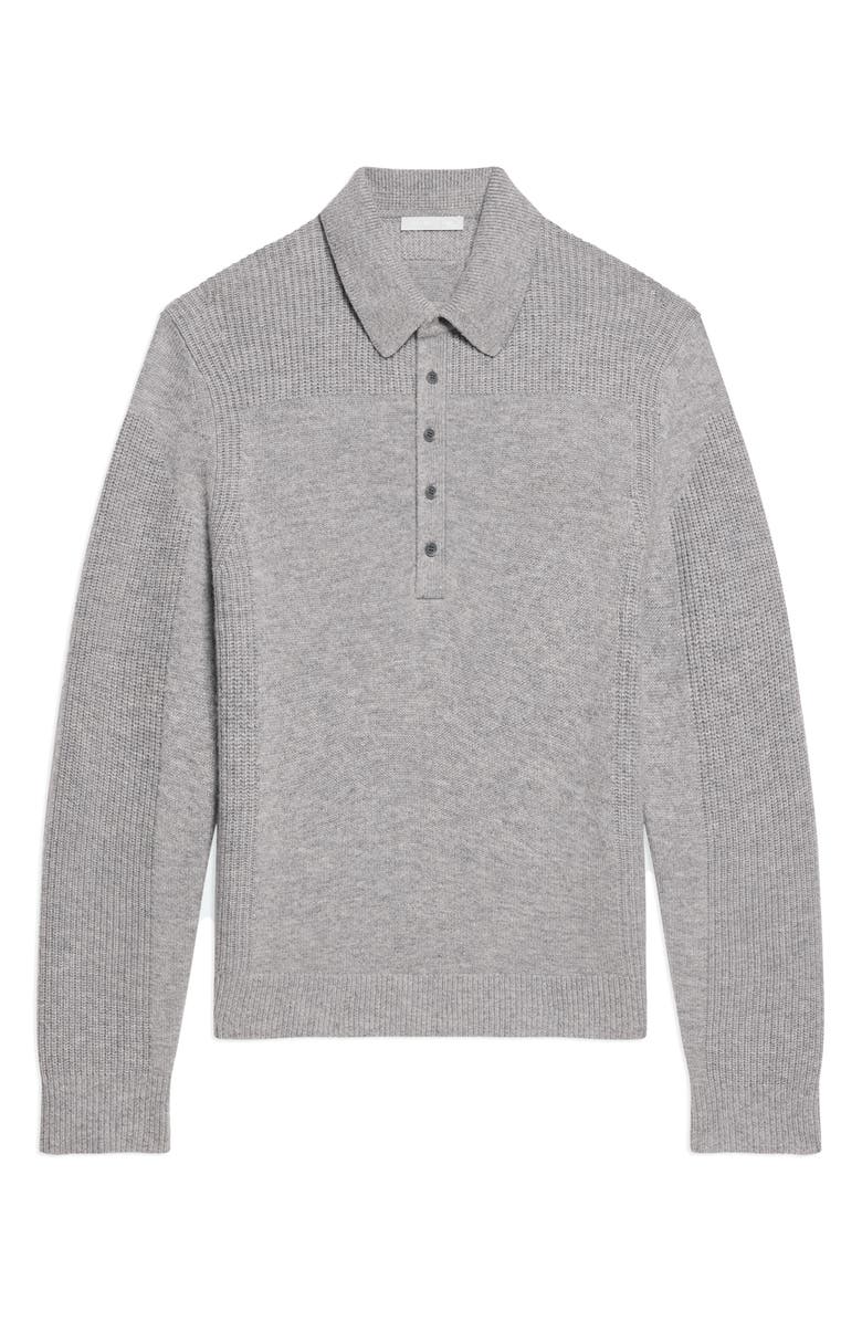 Helmut Lang Block Polo Sweater, Alternate, color, Grey Melange - Q91