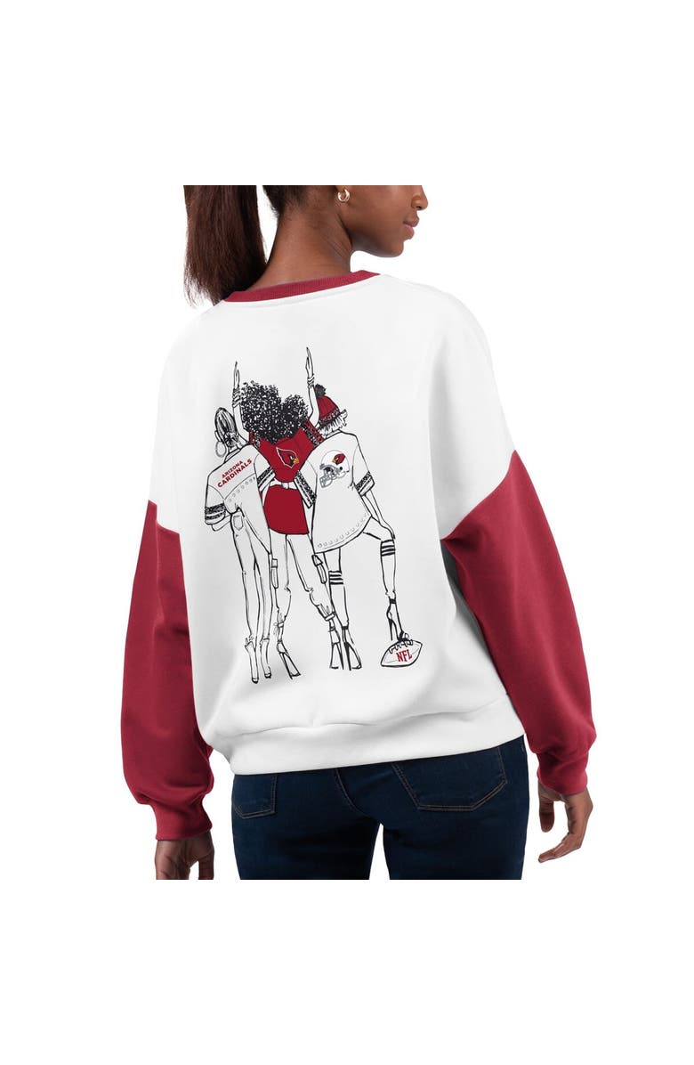 G-III 4HER BY CARL BANKS Women's G-III 4Her by Carl Banks White Arizona Cardinals A-Game Pullover Sweatshirt, Alternate, color, White