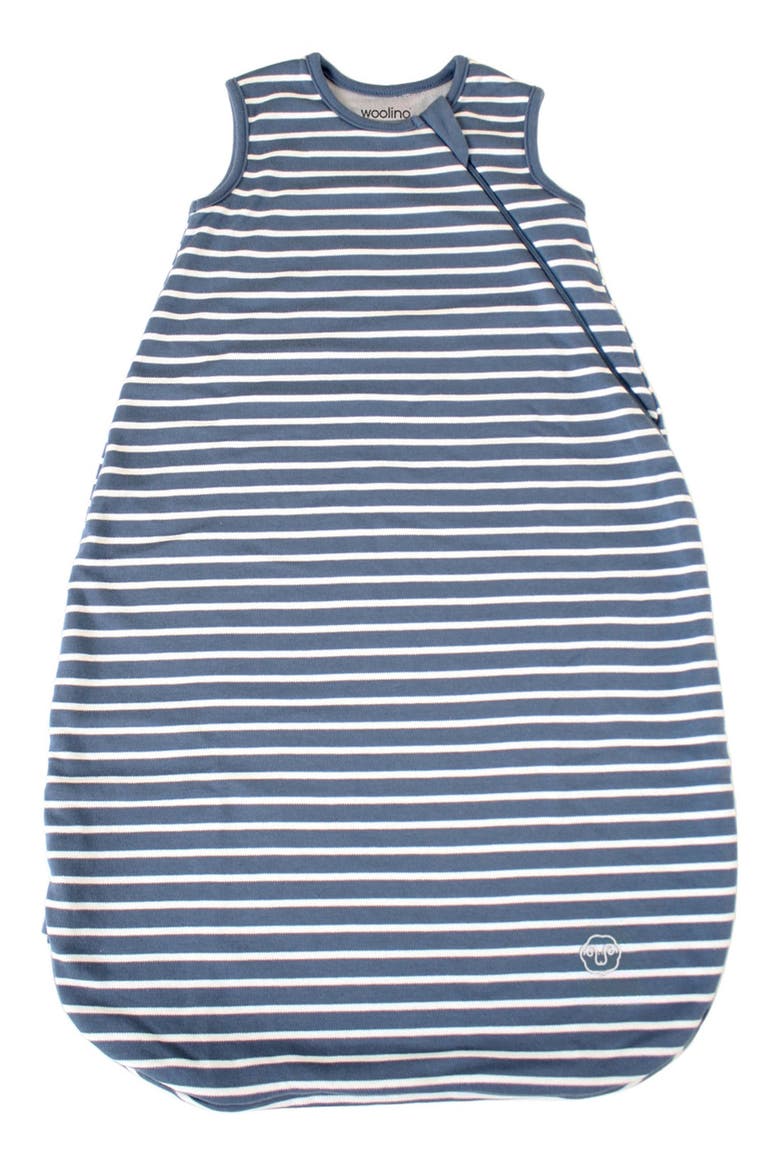 4 Season Organic Cotton & Merino Wool Wearable Blanket, Main, color, NAVY BLUE