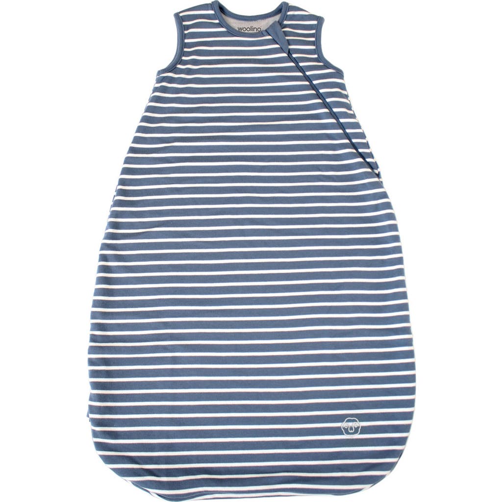 WOOLINO 4 Season Organic Cotton & Merino Wool Wearable Blanket in Navy Blue  product