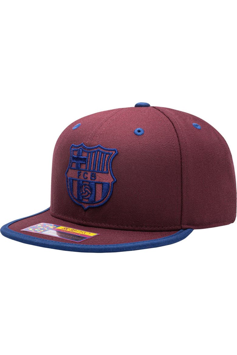Men's Red Barcelona Tape Snapback Hat, Main, color, Red