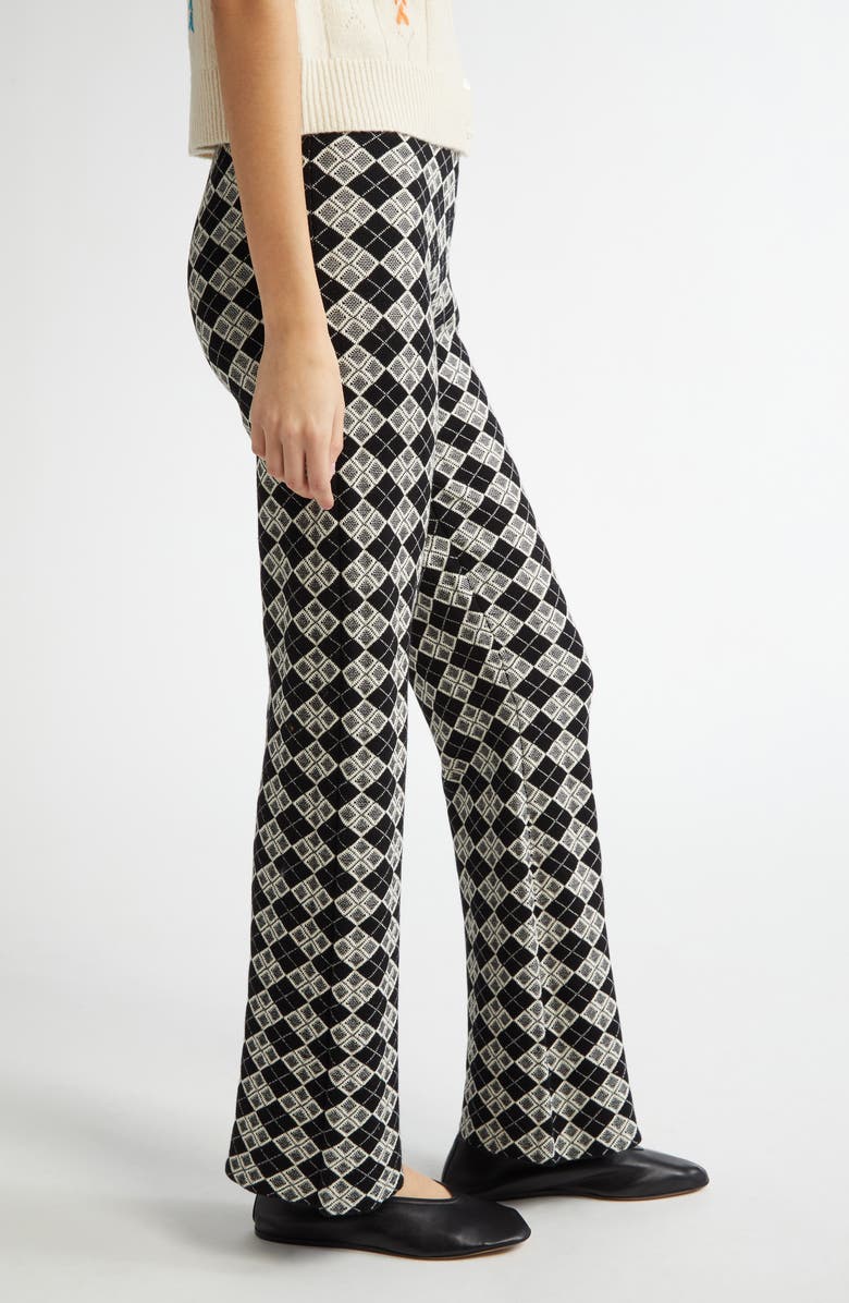 YanYan Argyle Organic Cotton Slim Pants, Alternate, color, 