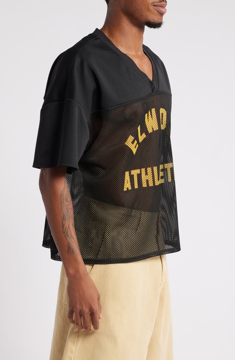 Elwood Graphic Football Jersey, Alternate, color, Black