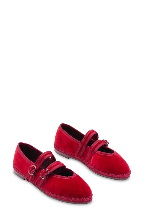 Flabelus Claire Mary Jane Flat In Red