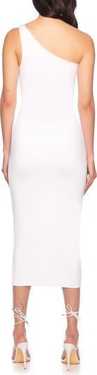 One-Shoulder Body-Con Midi Dress