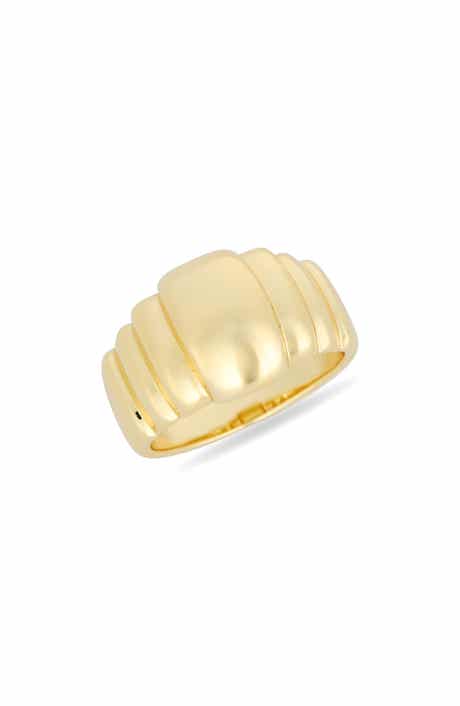 NORDSTROM RACK Demi Fine Ribbed Dome Ring