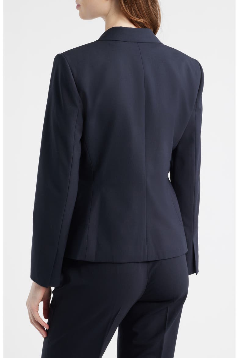 Slim Fit Stretch Wool One Button Blazer, Alternate, color, DEEP NAVY
