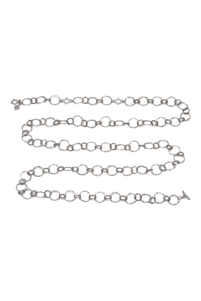 New World Hammered Chain Necklace, Alternate, color, SILVER