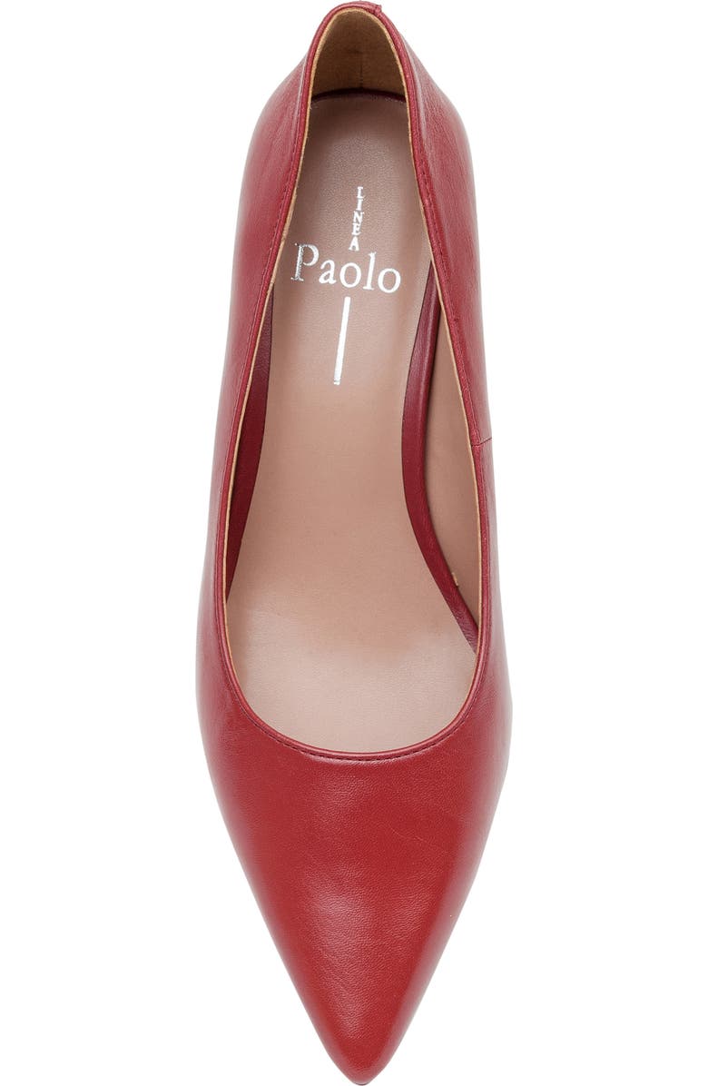 Linea Paolo Bilson Pointed Toe Pump, Alternate, color, Red Nappa