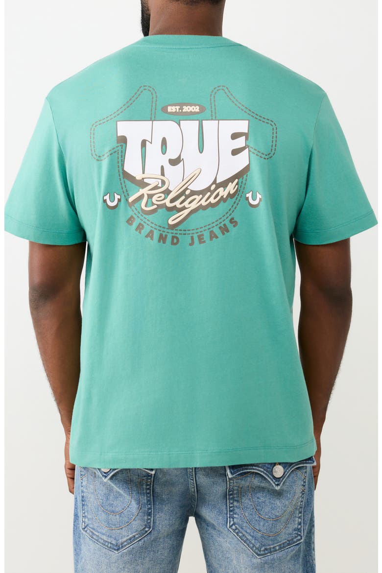 Horseshoe Balloon Graphic T-Shirt, Alternate, color, BERYL GREEN
