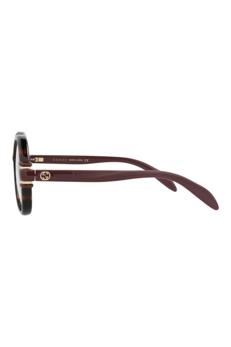 54mm Round Optical Glasses, Alternate, color, HAVANA BROWN TRANSPARENT