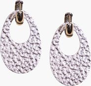 Nickel & Suede Olivia Leather Hoop Earrings