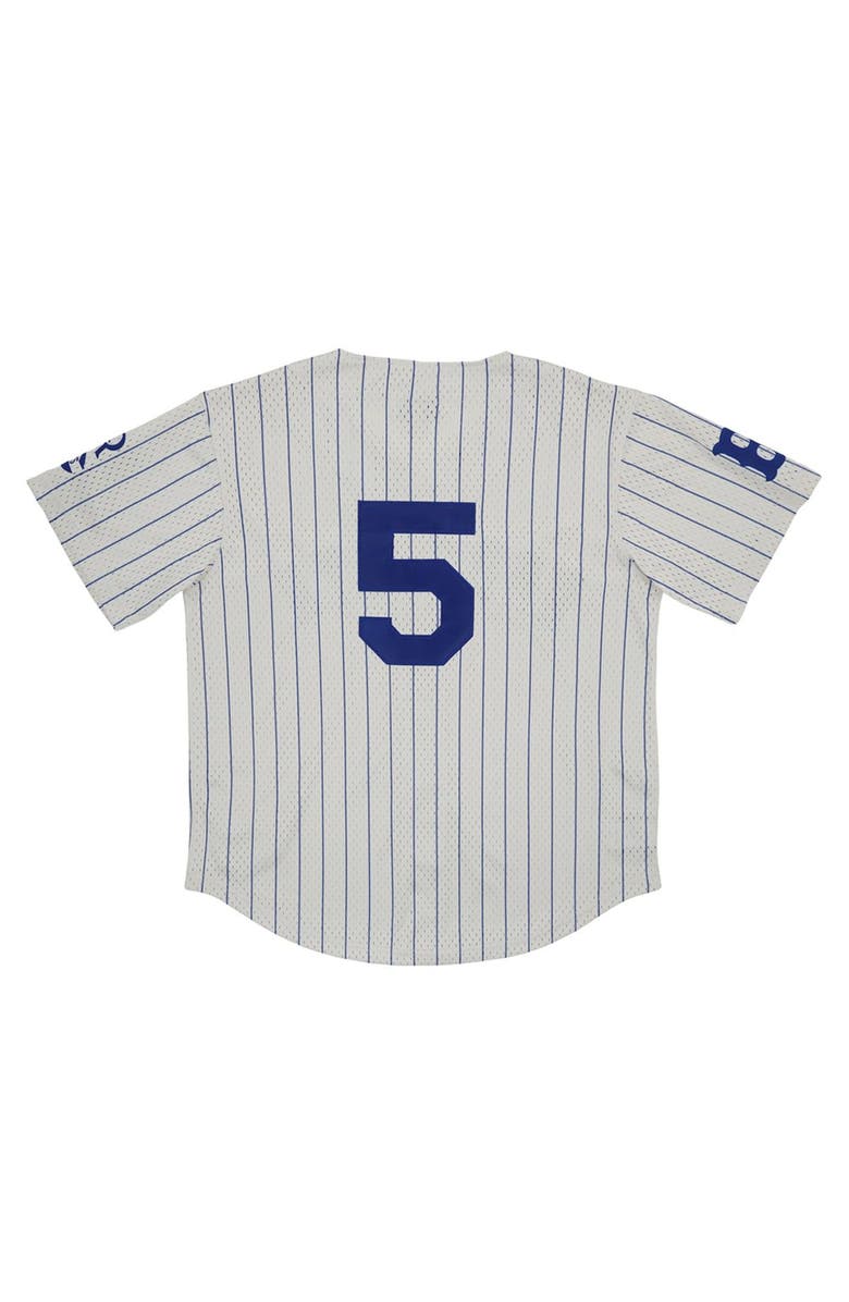 RINGS & CRWNS Men's Rings & Crwns #5 Cream Brooklyn Royal Giants Mesh Button-Down Replica Jersey, Alternate, color, Cream