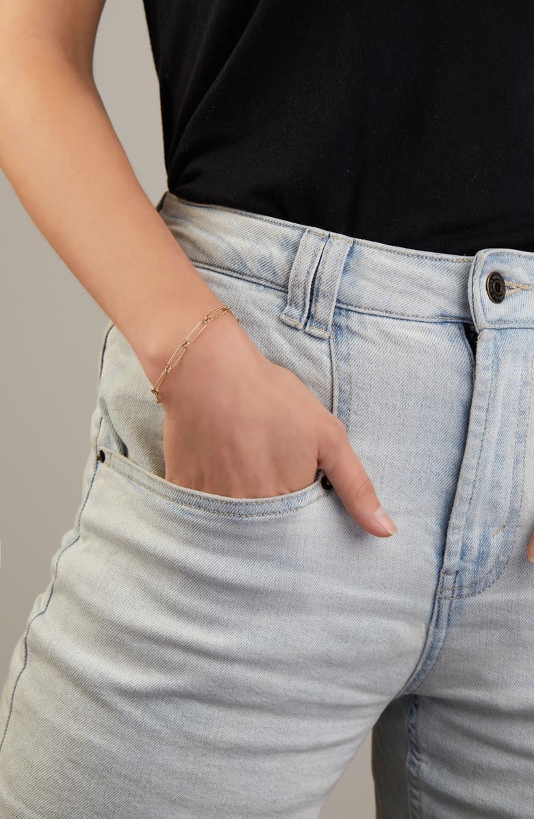 Bony Levy Ofira 14K Gold Alternating Link Bracelet, Alternate, color, 