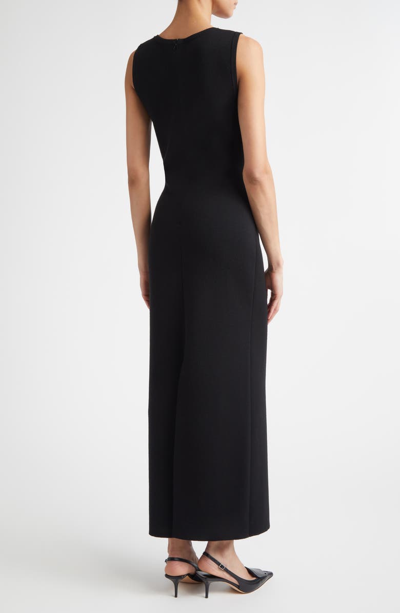 ST. JOHN Signature Double Face Wool Blend Milano Stitch Sweater Dress, Alternate, color, Black