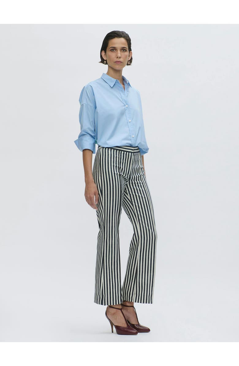 Callas Milano LOLA Denim stripes crop pant, Alternate, color, Blue