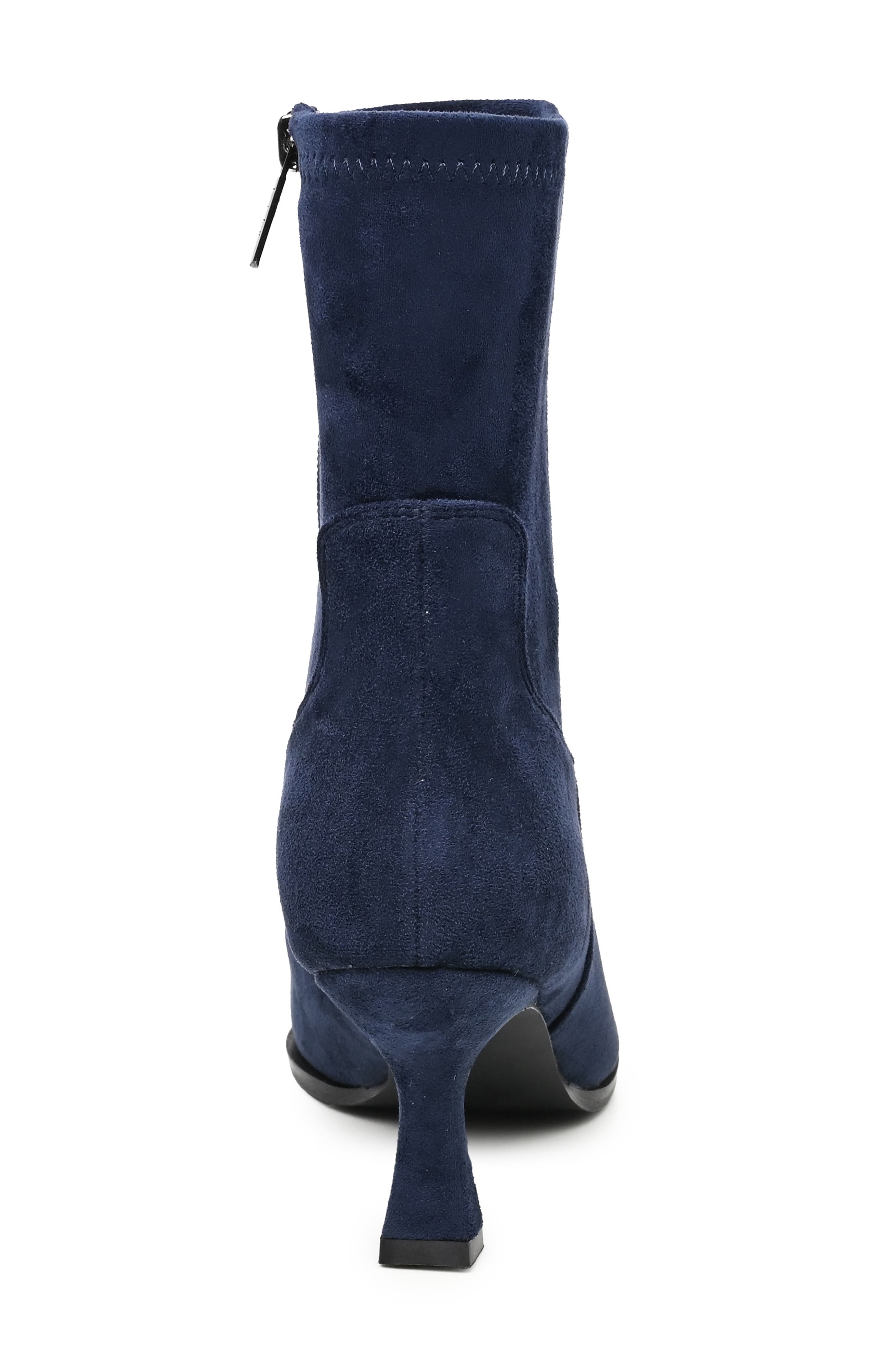Dixon Pointed Toe Bootie, Alternate, color, NAVY MICRO