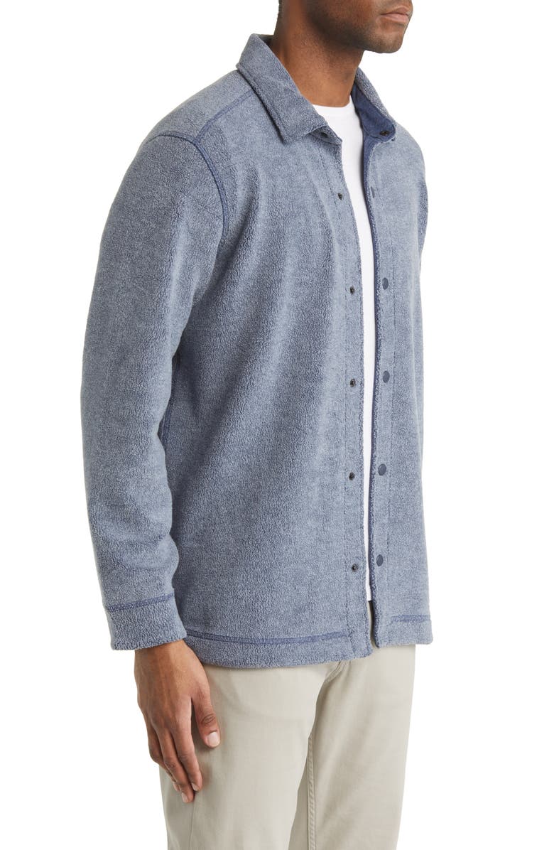 Johnston & Murphy Reversible Fleece Shirt Jacket, Alternate, color, 