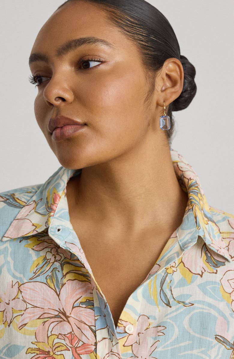 Lauren Ralph Lauren Tissue Linen Shirt, Alternate, color, Cream Mu